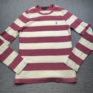 Ralph Lauren Pink and White Striped Women's Top
